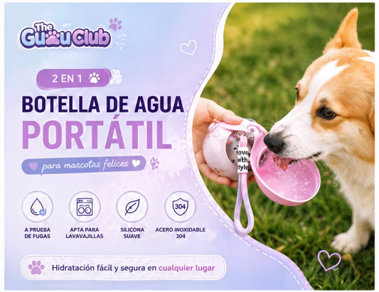 PawSip™ | Botella portátil 2 en 1 para mascotas